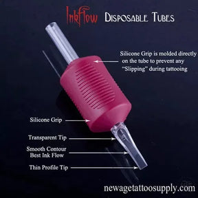 INKFLOW 30MM DISPOSABLE TUBES-Consumables-Elite-03-Round-Melbourne Tattoo Supplies