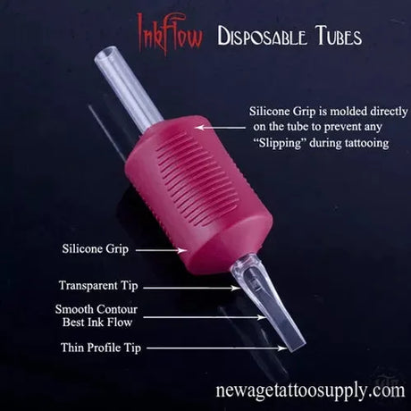 INKFLOW 30MM DISPOSABLE TUBES-Consumables-Elite-03-Round-Melbourne Tattoo Supplies