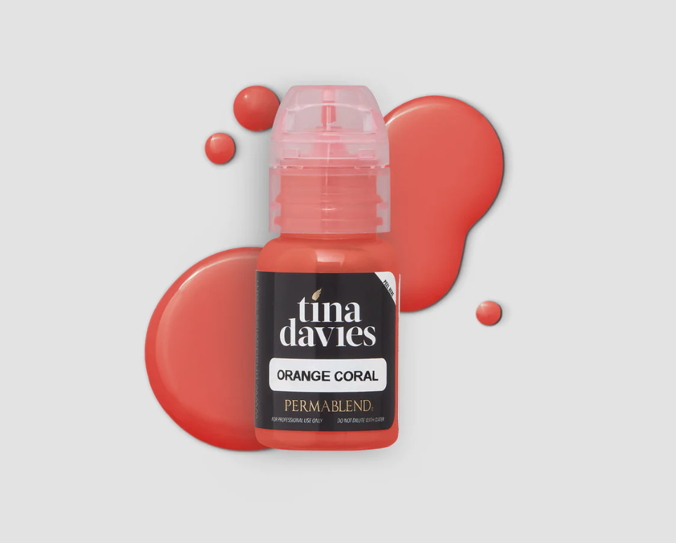 Tina Davies PMU - Lips -  Orange Coral