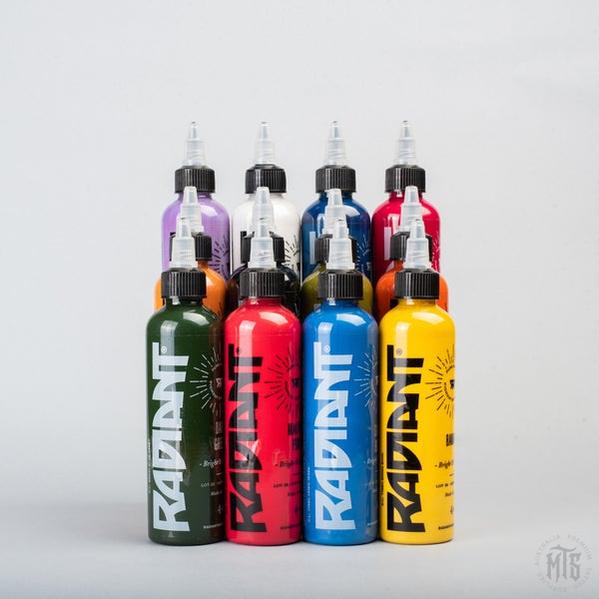 Radiant 101 colour Ink Set-tattoo ink-Radiant Ink-1oz-Melbourne Tattoo Supplies