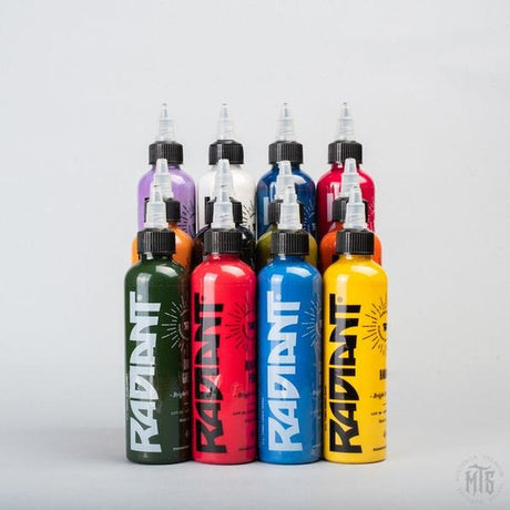 Radiant 101 colour Ink Set-tattoo ink-Radiant Ink-1oz-Melbourne Tattoo Supplies