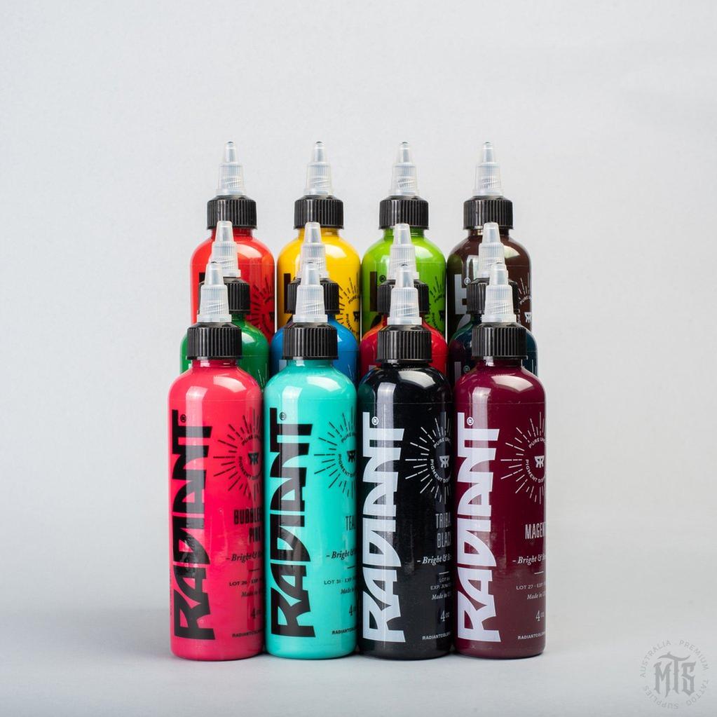 Radiant 20 Color set-tattoo ink-Radiant Ink-1oz Set-Melbourne Tattoo Supplies