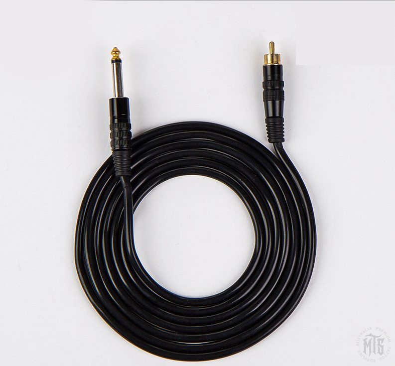 Straight RCA clip cord 1.8m-Tattoo Supplies-Generic-Melbourne Tattoo Supplies