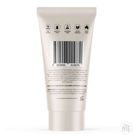 TATTOO AFTERCARE - Supreme Creme CLOSE TO EXPIRY-Consumables-Supreme Creme-20ml tube-Melbourne Tattoo Supplies