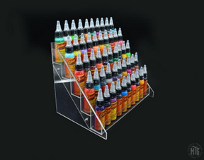 Tattoo Ink Display Stand - 5 tier-Tattoo Supplies-AVA-Clear-Melbourne Tattoo Supplies