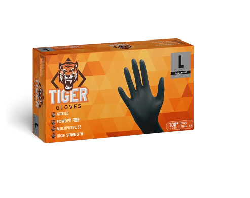 Nitrile black gloves - Tiger