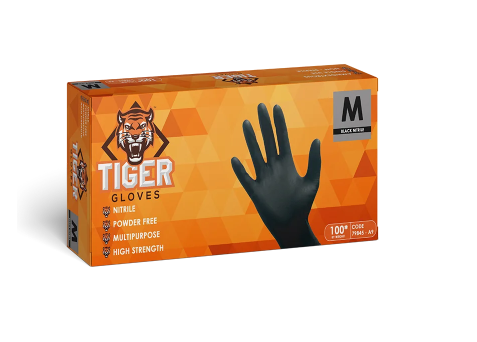 Nitrile black gloves - Tiger